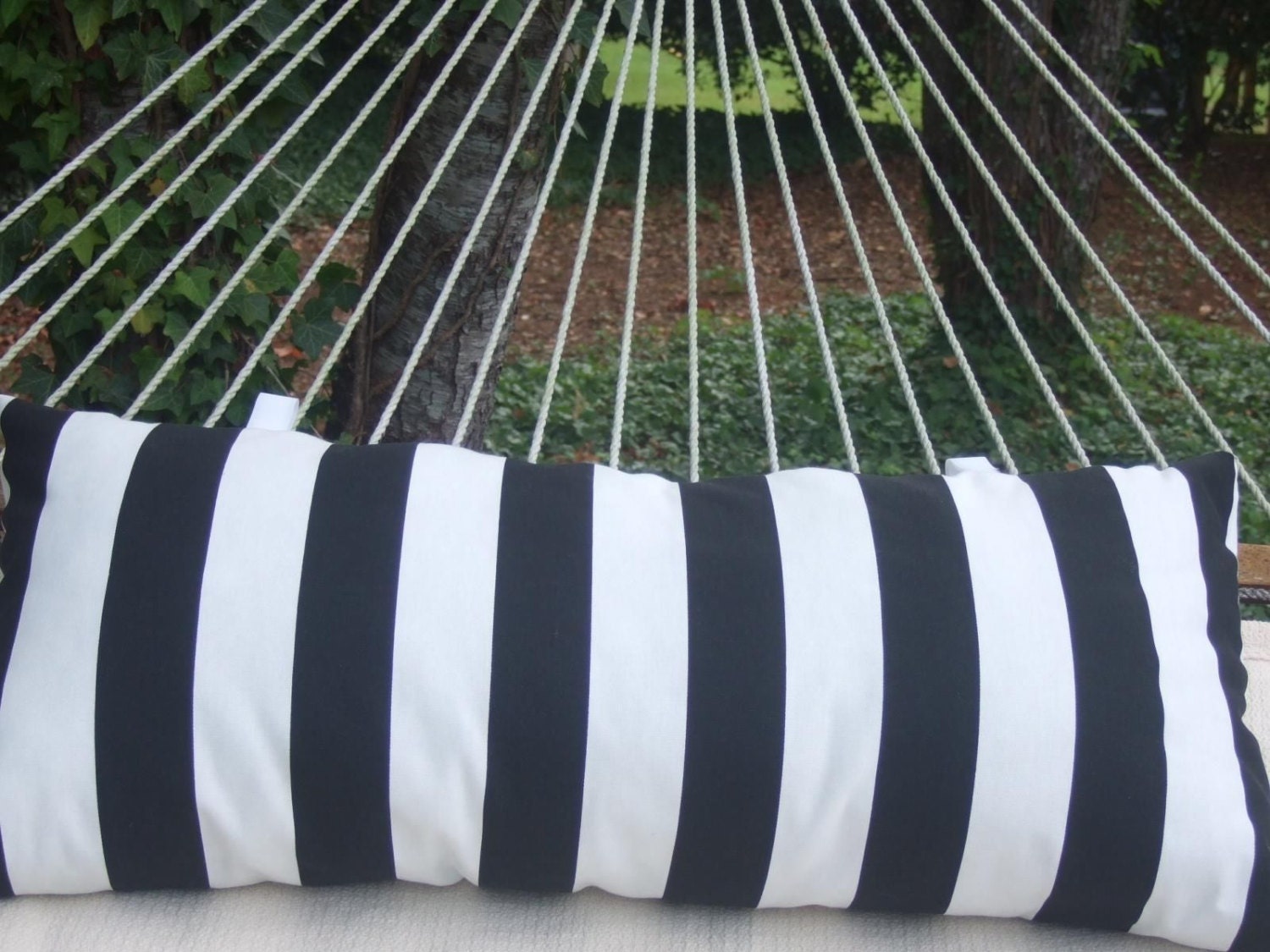 Outdoor Fabric Hammock Pillow with Velco by PillowsCushionsOhMy
