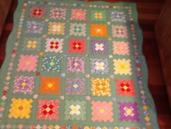 Grandmothers Flower Garden quilt