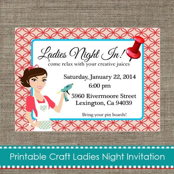 Craft Night Invitation 1