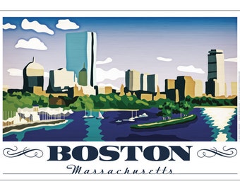 Boston Skyline Poster