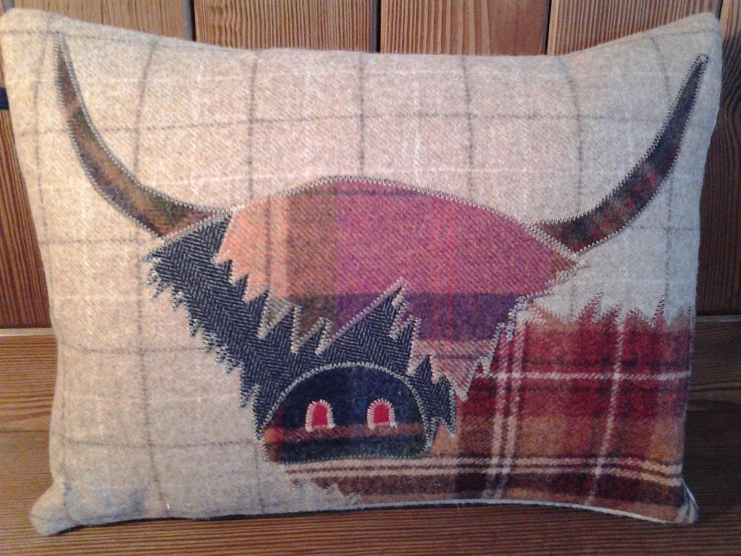 Handmade Highland Cow cushion