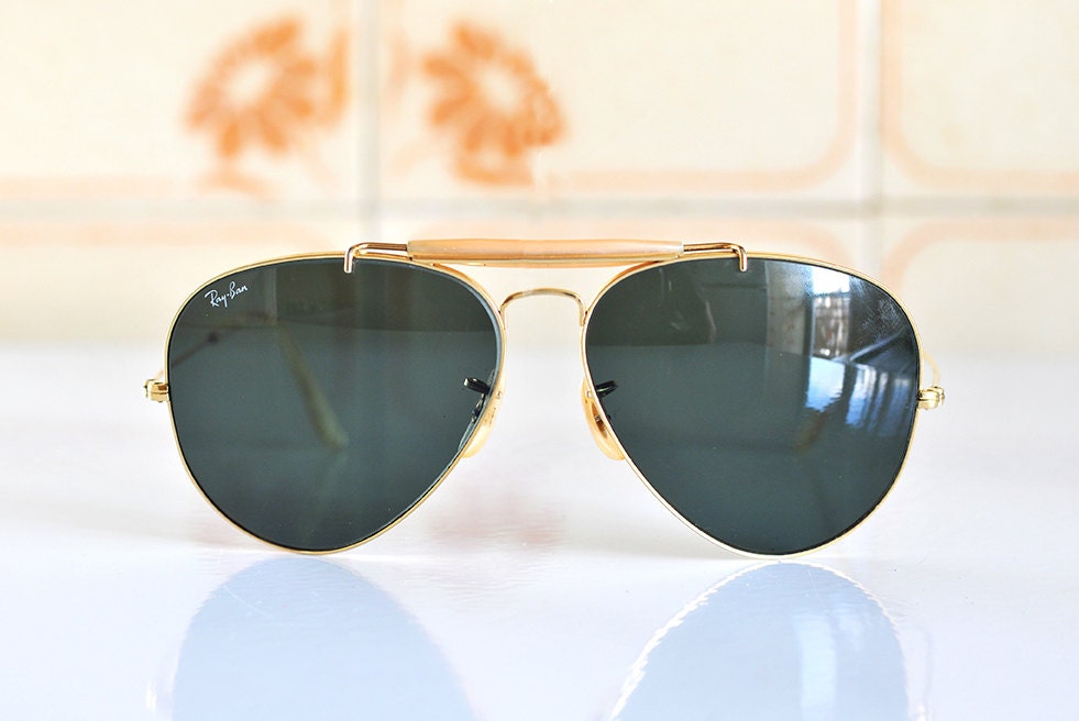 Original B&L RAY BAN Gold Plated sunglasses/1960s/extremely rare ...