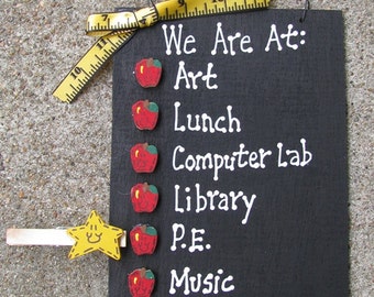 Teacher Gifts 2709A - We are At : Blackboard with Apples