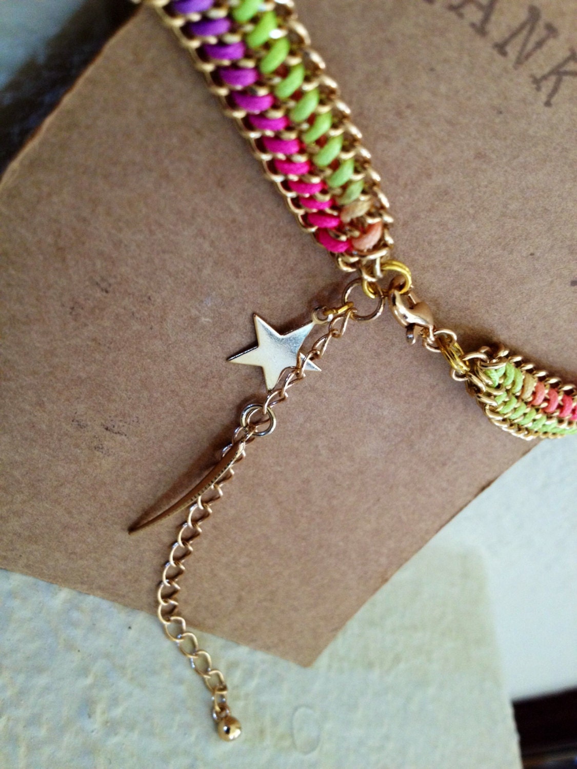 Woven Chain bracelet/Friendship Bracelet/Ombre