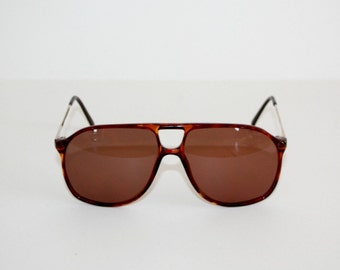 Vintage Sunglasses True 1980's Vintage TERRI BROGAN mod 86/6 Aviator Double Bridge NOS