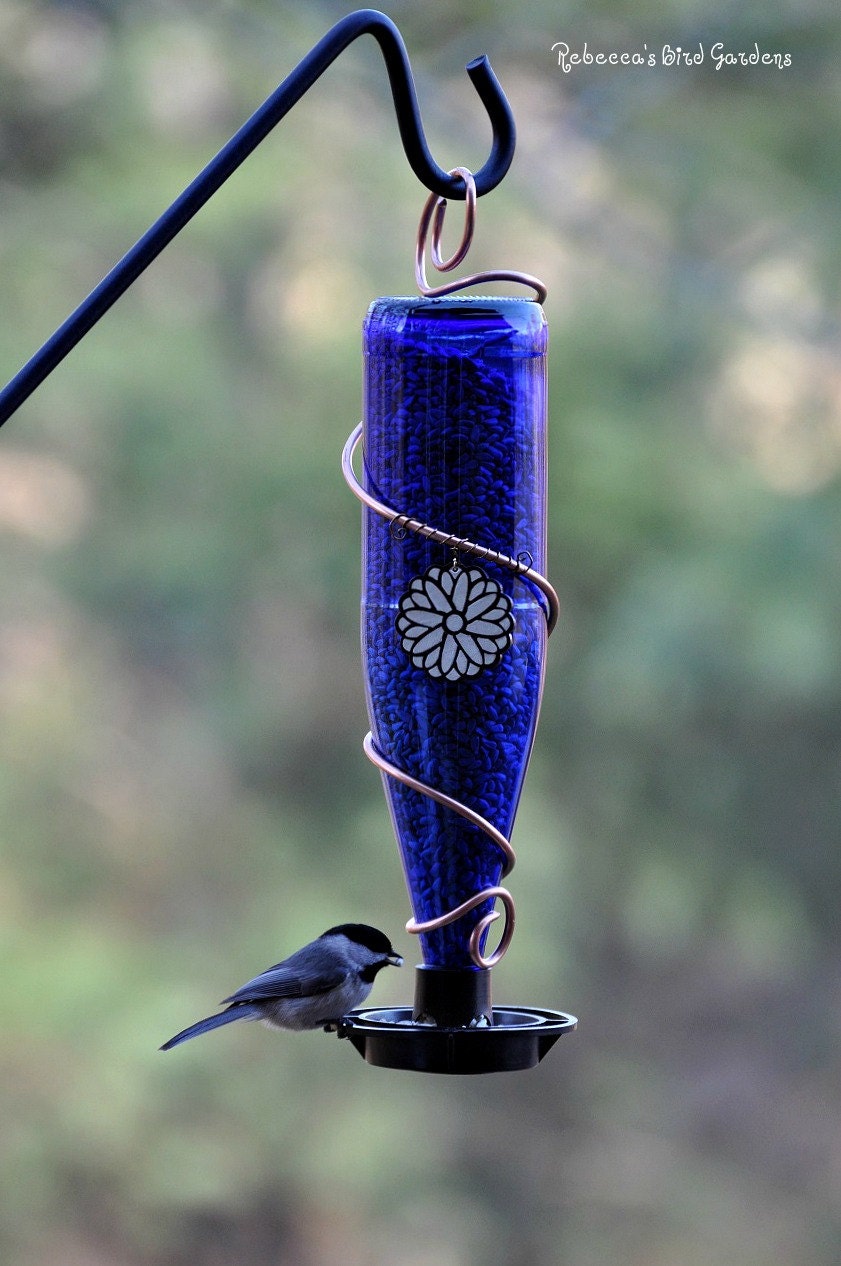 Glass Bottle BirdFeeder The Bistro