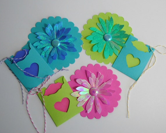 Gift Tags Gift Wrap Decoration Die Cut - 3 Sets - "A"