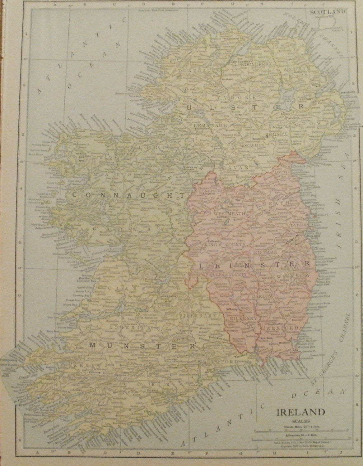 Map Ireland Ulster Leinster Munster Connaught