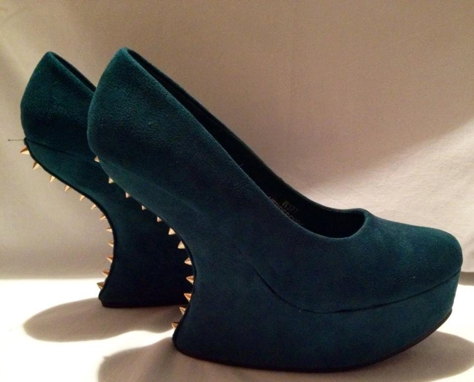 Curved wedge Spiked Sculpted Platform shoes Halloween Party