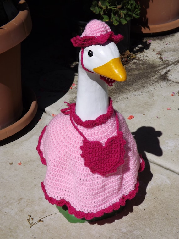 Goose Garb Clothes for 25 Ceramic / Cement by CrochetCrossroads