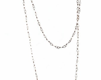 Items Similar To Pearl And Crystal Rope Necklace With Gunmetal Toggle 