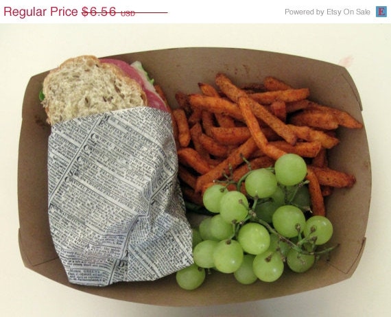 10% off - 25 JUMBO Kraft Heavy Paper Food Tray for Parties, Showers or Wedding Il_570xn