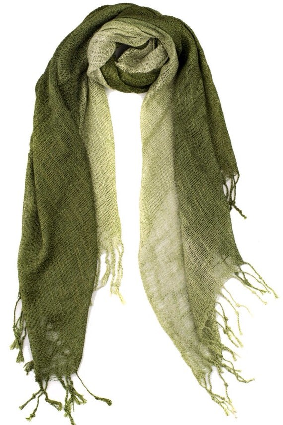 dark green patterned scarf
