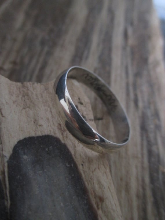 Smooth Thumb Ring, Sterling Silver Ring, Handmade Jewelry