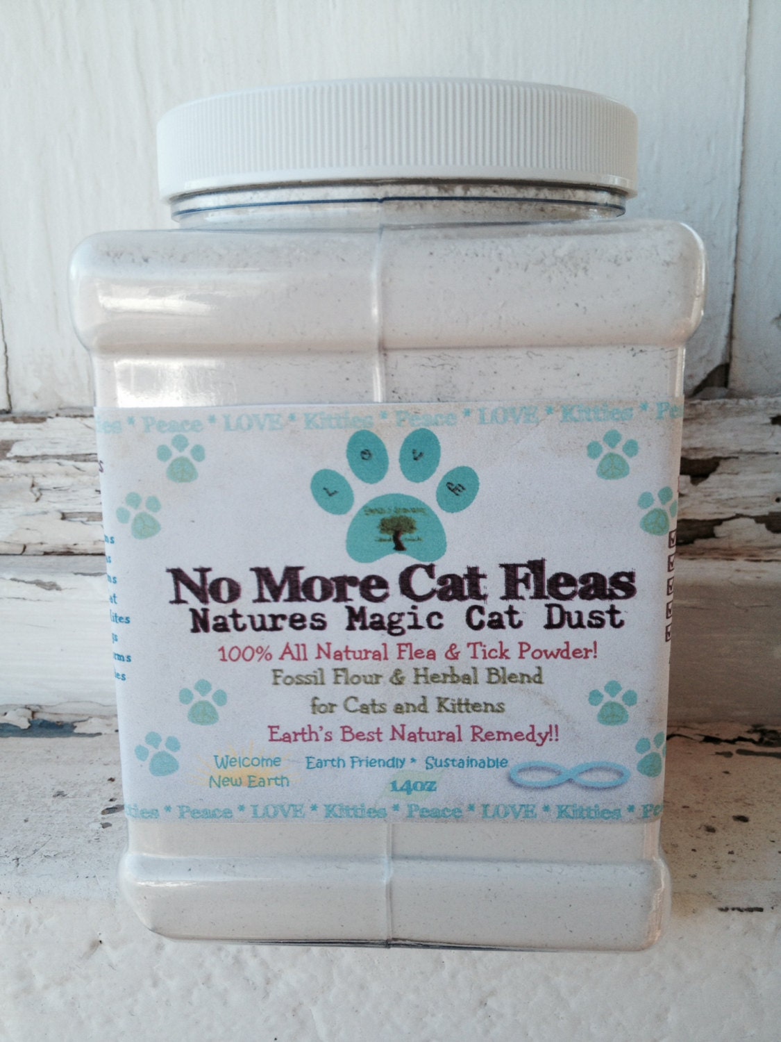 All Natural Flea and Tick Control Treatment Powder for Cats
