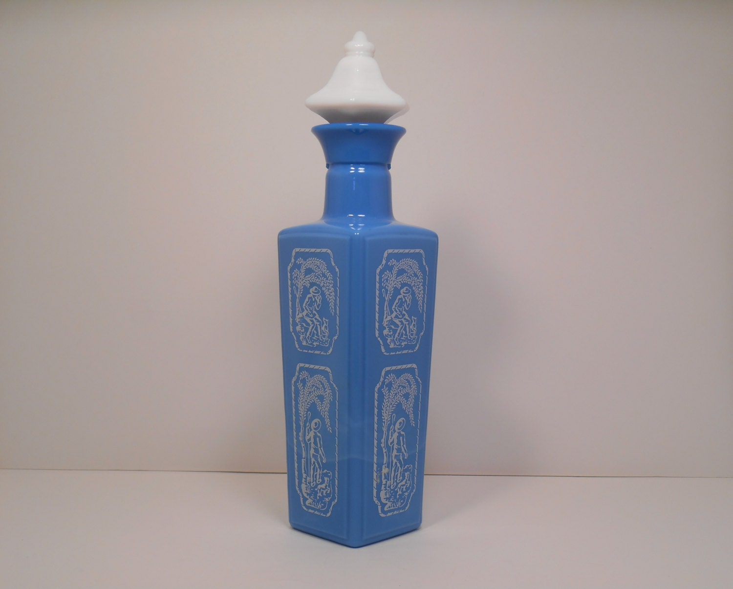 Jim Beam Collectible Decanter Bottle 1965 Beams Choice Blue