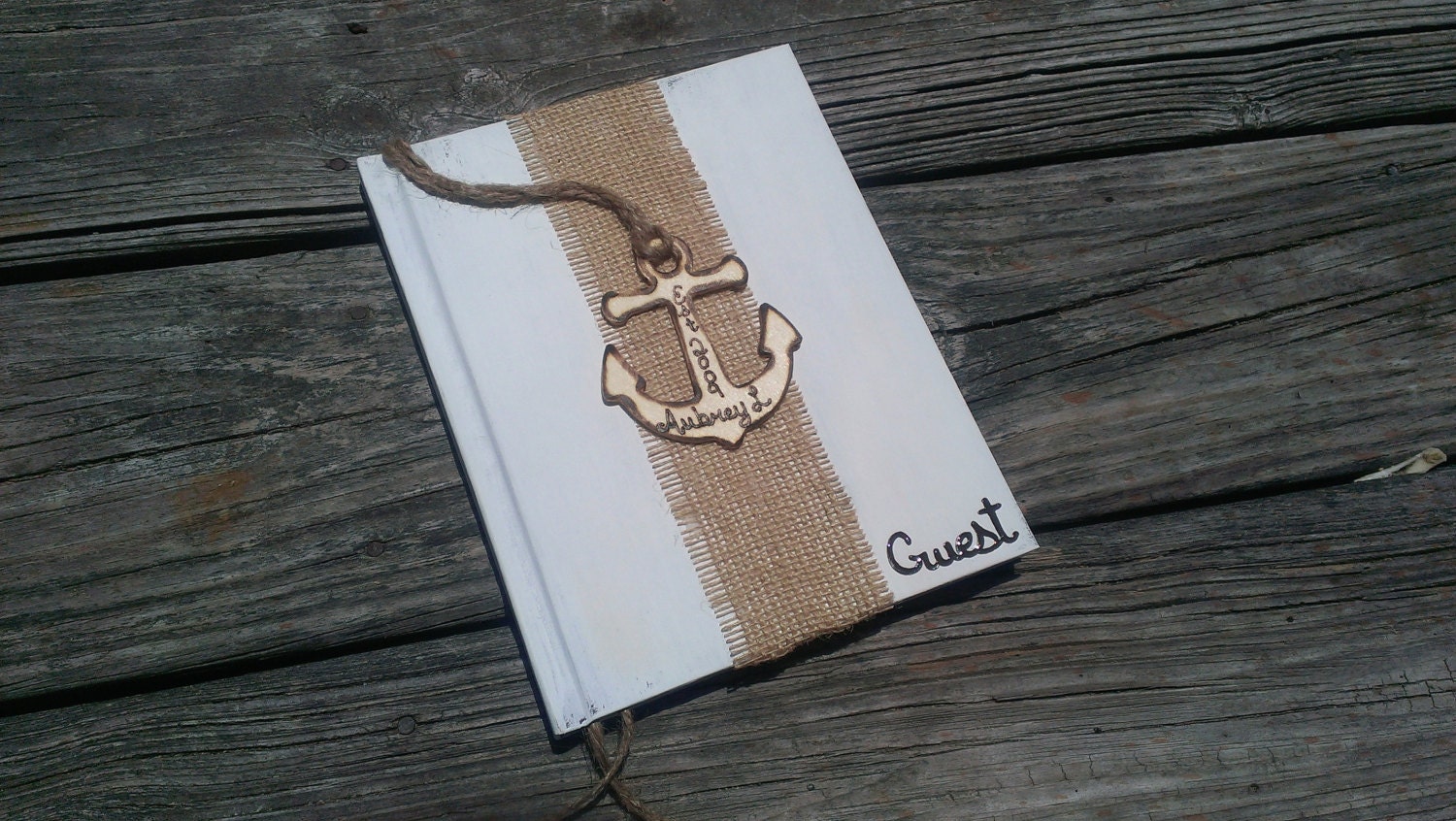 Personalized beach condo guest book Beach house guest book by PineNsign Etsy