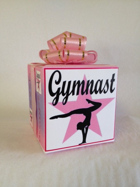 Gymnast Music Box wrapped as a gift by JJMusicBoxes on Etsy
