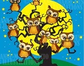 80% OFF Halloween Owls clipart, Halloween clipart, owl clipart, commercial use, vector graphics, digital clip art, digital images - AMB-283 Il_170x135