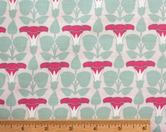 Tanya Whelan Fabric Dolce Lily TW27 Grey Blue White Pink floral flower pots sewing/quilting fabric 100% cotton fabric by the yard