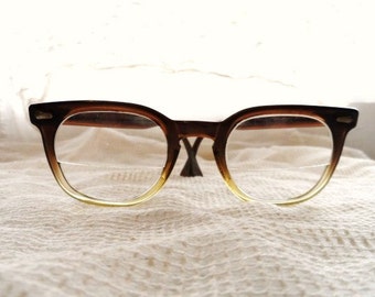 Nerdy 1950's Eyeglasses- Horn Rimmed Faux Tortoise Shell Glasses ...