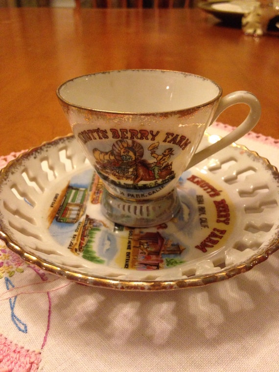 Seventies Knott's Berry Farm Souvenir Cup and Saucer
