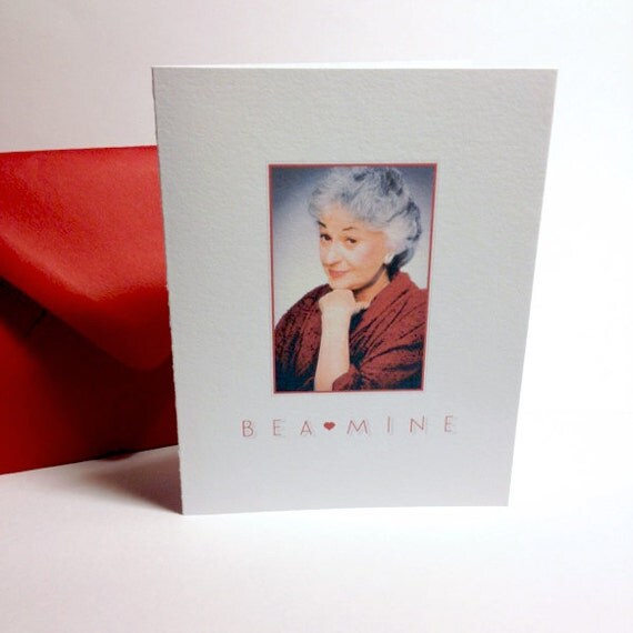 Bea Mine Bea Arthur Golden Girls Valentine Card with