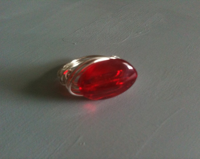 red glass ring