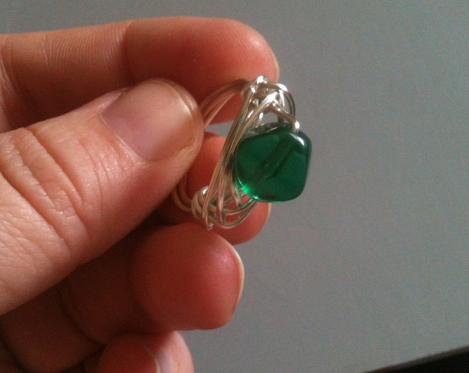 green glass ring