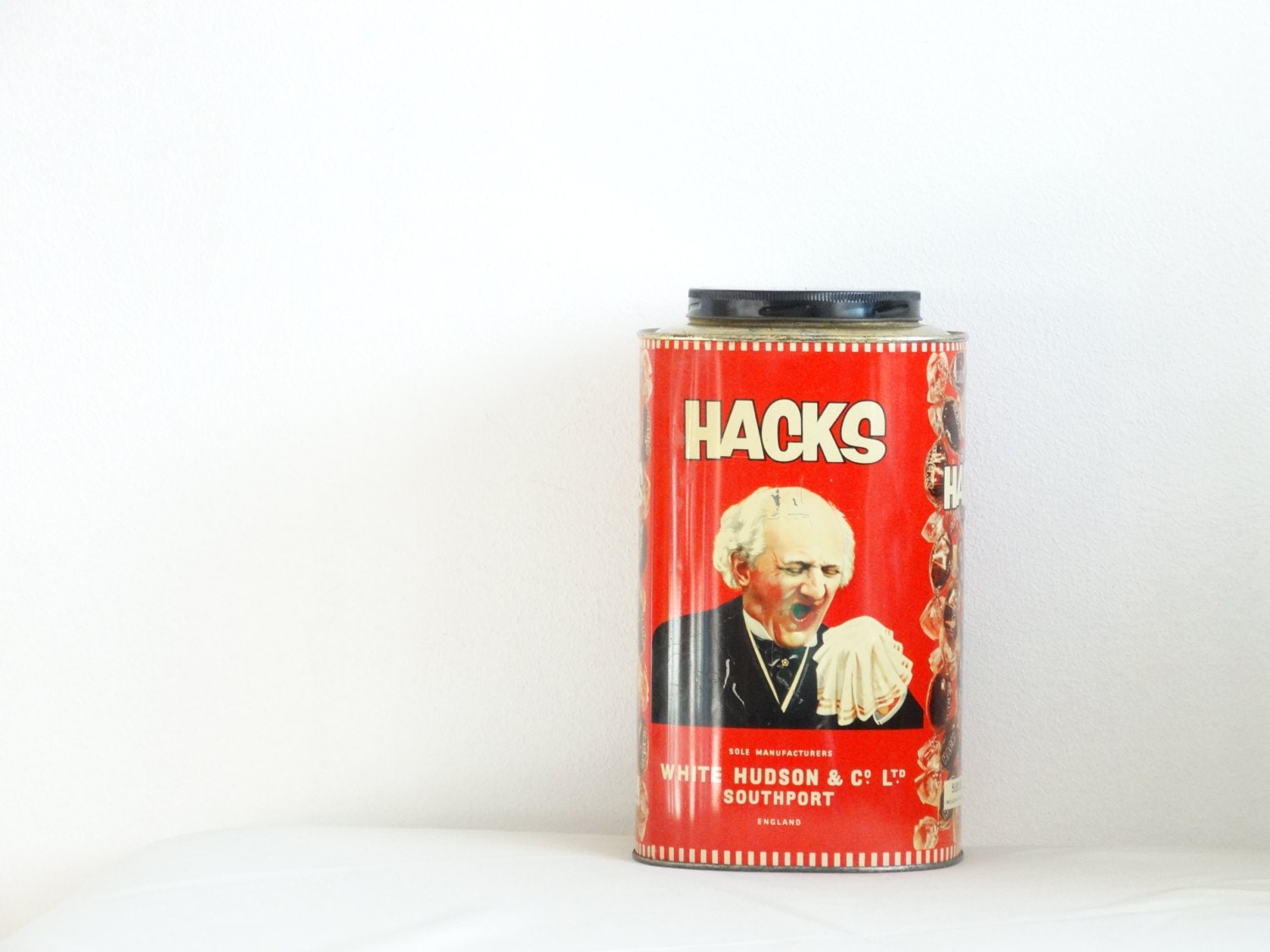 RESERVED Vintage Hacks Cough Drops Tin by LesTempsPerdus on Etsy