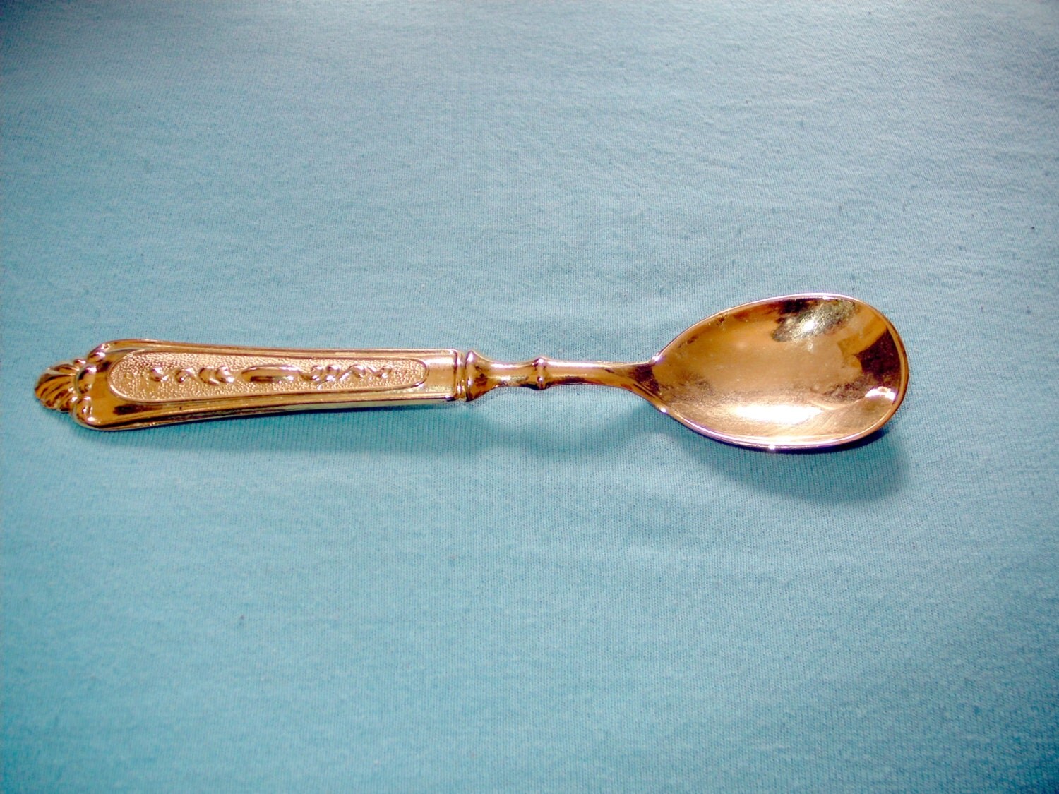 vintage italian tea spoon ,gold plated,antique tea spoon Haute Juice