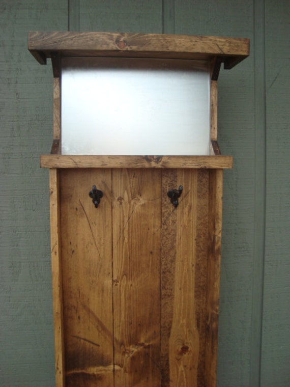 Western Hall tree bench rustic pine