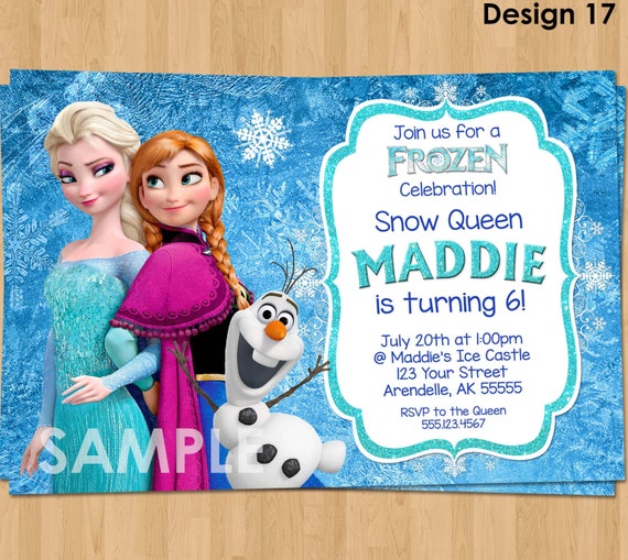 Frozen Theme Invitation 2