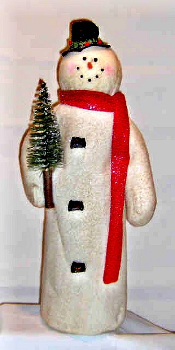 Vintage 1990 Tall Snowman Figurine