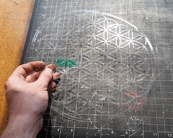 Full Bloom Flower of Life Sacred Geometry Stencil