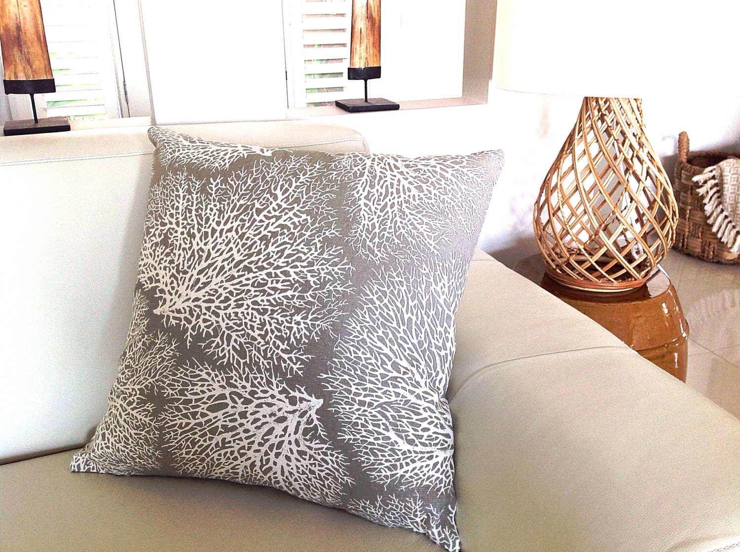 Coastal Cushions Coastal Pillows Beach Decor Driftwood Coral