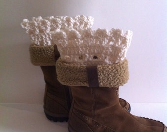 Lace Crochet Boot Cuffs, Boot Liners, Crochet Boot Sock Toppers, Boot Cuffs, Crochet Boot Cuffs, Lace Boot Cuffs, Knit Boot Cuffs, Teen Gift