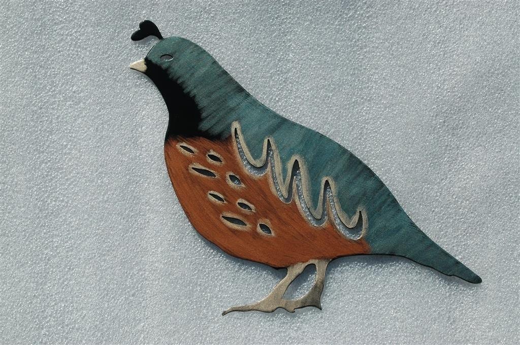 Quail Family Metal Wall Decor Garden Art