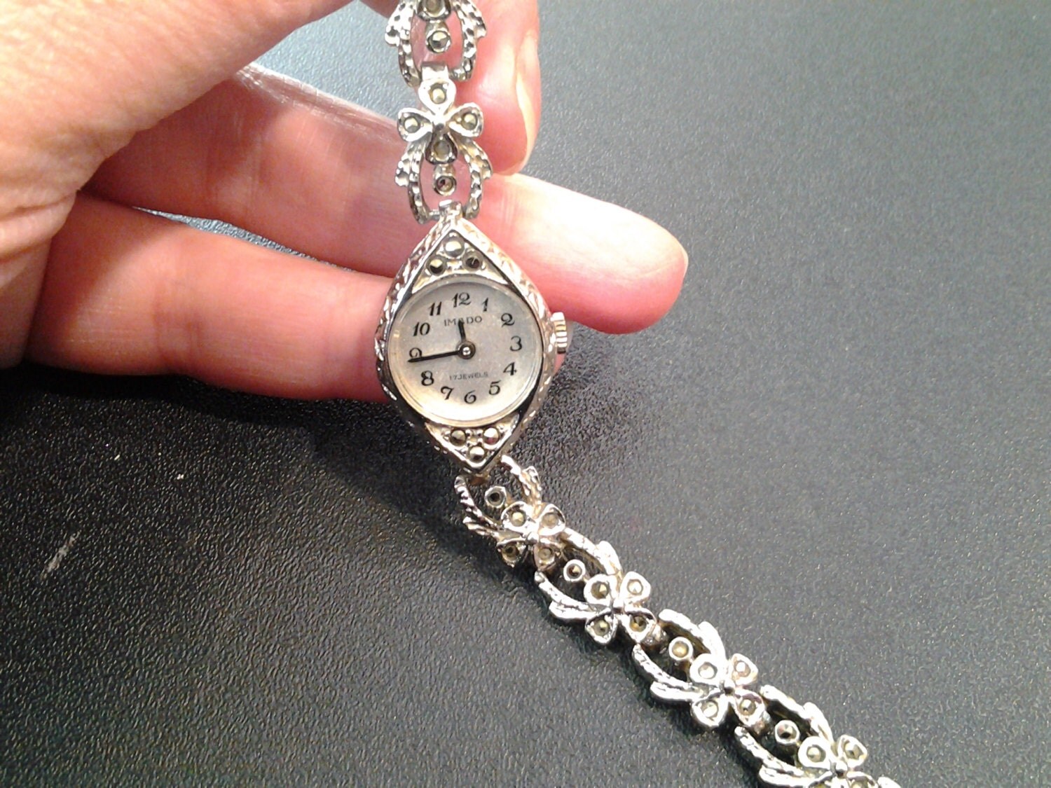 ladies imado marcasite dress watch manual movement by wrightjewels