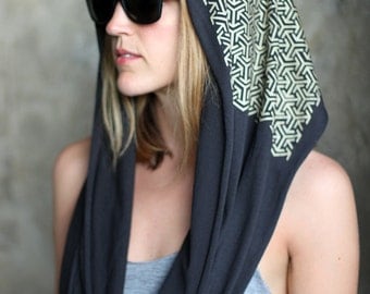 DESERT SKIES Infinity Scarf - Burning Man Pattern - Screen Print Clothing