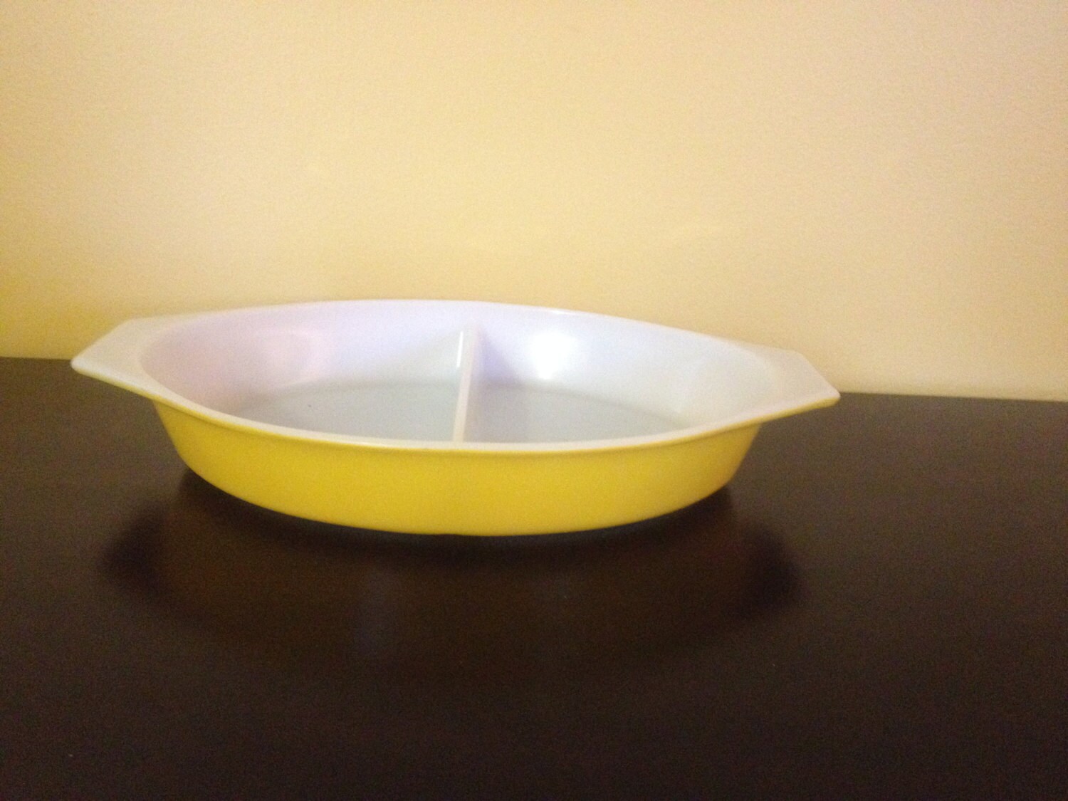 Vintage Pyrex Divided Dish Daisy Yellow NO LID