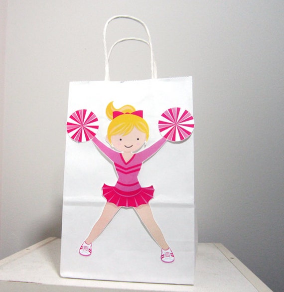 Cheerleader Party Favor Goody Gift Bags