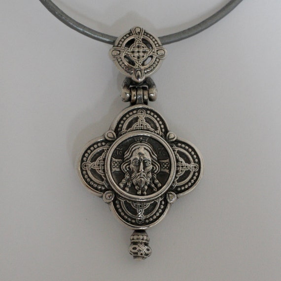 Christian vintage necklaceSilver Locket Cross Men Christian