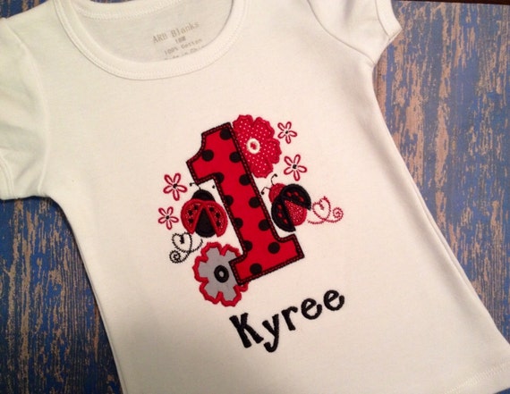 ladybug 1st birthday shirt