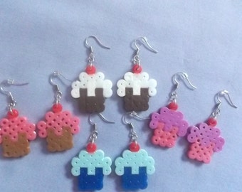 Items similar to Kawaii Cute 8-bit Sprite Perler Toast Earrings on Etsy