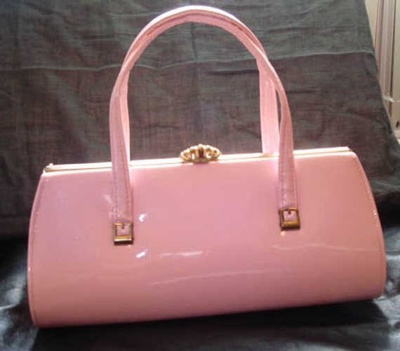 hot pink patent leather purse