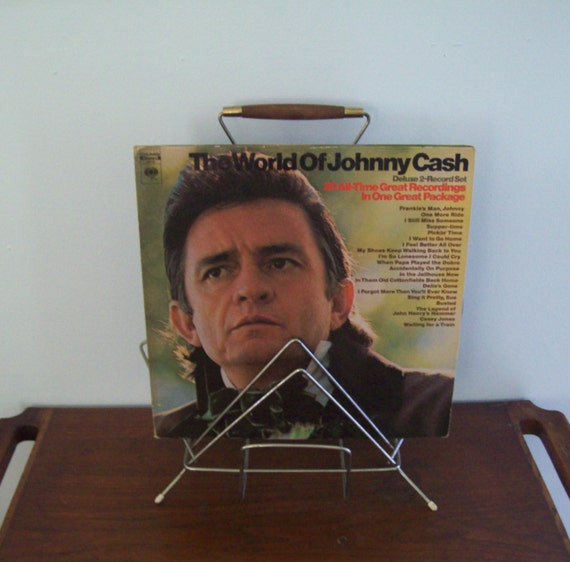 Vintage Atomic Record Holder // Mid Century Triangle Magazine