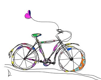 Cute Bicycle Drawing