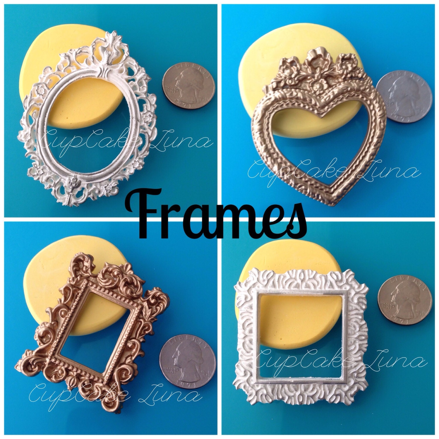 Beautiful Frames Victorian Vintage Silicone Mold by CupCakeLuna