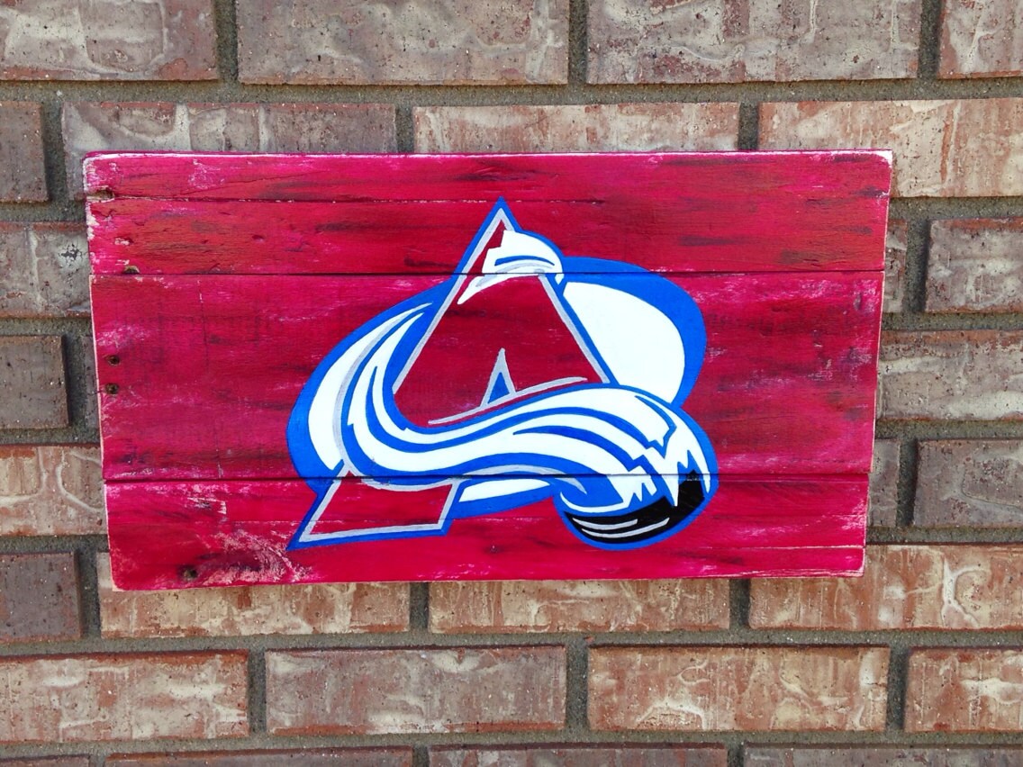 Colorado Avalanche hockey wall art Reclaimed Recycled wood